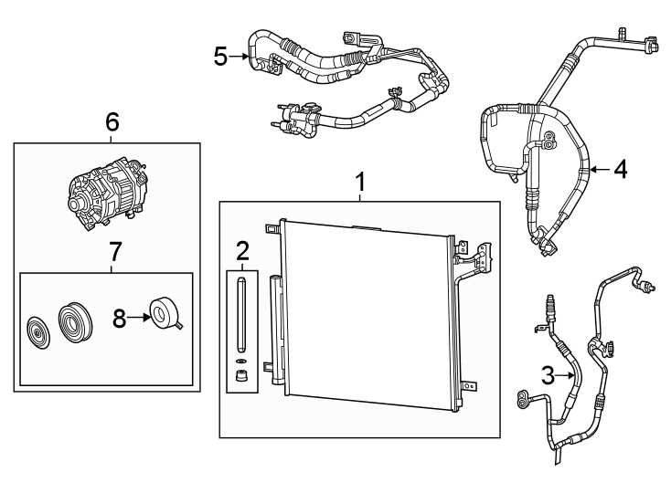 8Air conditioner & heater. Compressor & lines. Condenser.https://images.simplepart.com/images/parts/motor/fullsize/WL21135.png