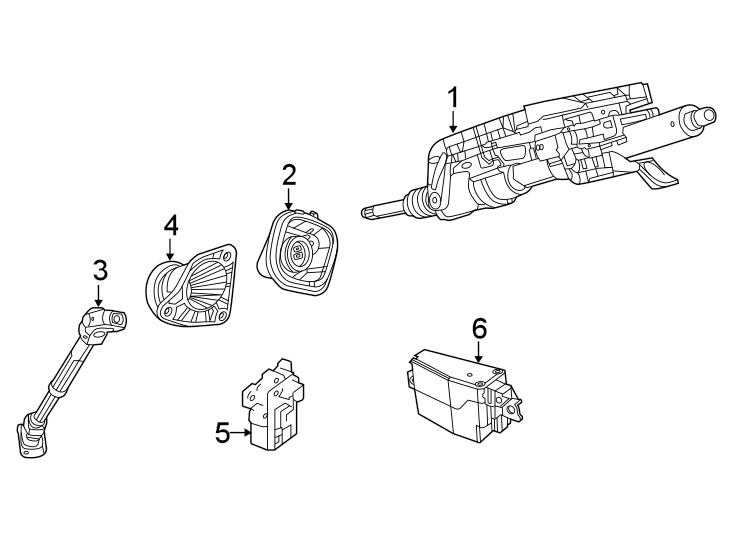 1Shaft & internal components. Steering column assembly.https://images.simplepart.com/images/parts/motor/fullsize/WL21480.png