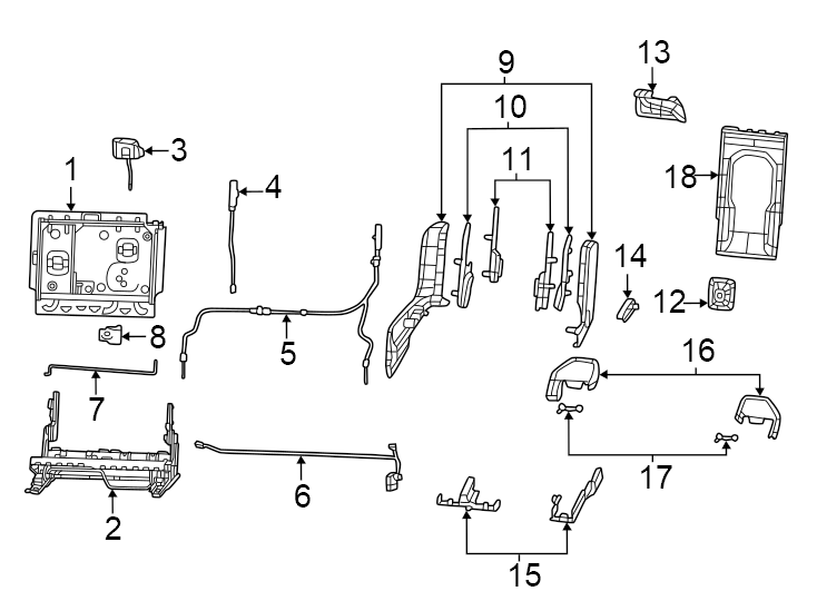 1760% side. Frames & components. Front. Headrest release. Inboard. Inner. Outboard. Outer. Rear. Recliner release. Seat back release.https://images.simplepart.com/images/parts/motor/fullsize/WL21624.png