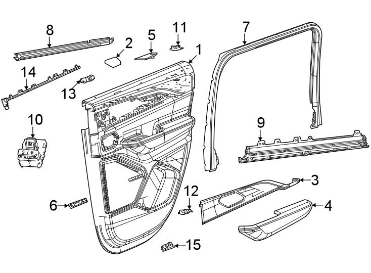 4Rear door. Interior trim.https://images.simplepart.com/images/parts/motor/fullsize/WL21755.png