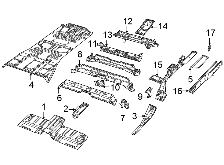 15Rear body & floor. Floor & rails.https://images.simplepart.com/images/parts/motor/fullsize/WL21850.png