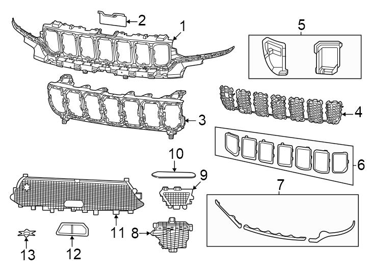 8Front bumper & grille. Rear lamps. Grille & components.https://images.simplepart.com/images/parts/motor/fullsize/WL22010.png