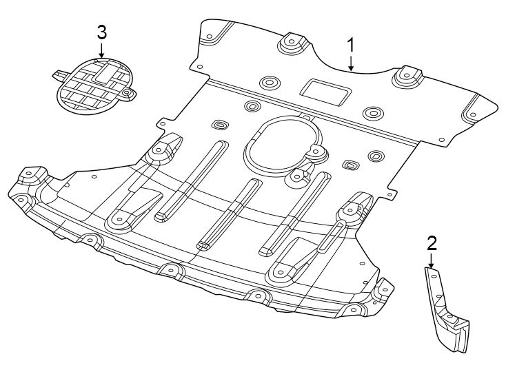 Jeep Grand Cherokee Radiator Support Splash Shield (Front - 68472497AE ...