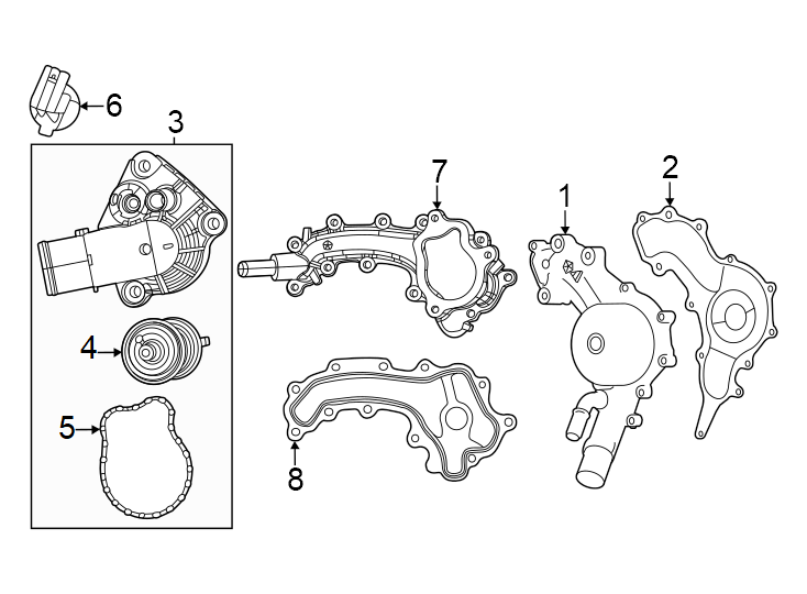 Diagram Water pump. for your Jeep