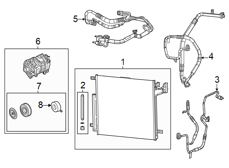 8Air conditioner & heater. Compressor & lines. Condenser.https://images.simplepart.com/images/parts/motor/fullsize/WL22185.png