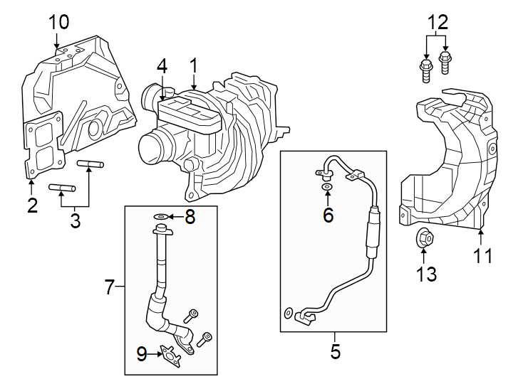 9Turbocharger & components.https://images.simplepart.com/images/parts/motor/fullsize/WL22455.png