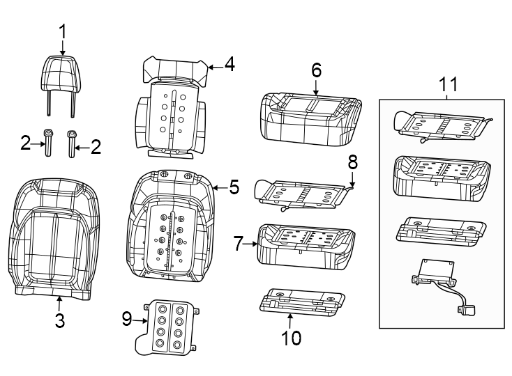 212 way power. 12 way seat. 8 way power. 8 way seat. Cloth. Covers & pads. LEATHER/SUEDE. Non-locking. Seat back. Seat cushion. Tupelo. W/HEATED. W/MASSAGE. W/O heated. W/O massage. W/O vented. W/VENTED.https://images.simplepart.com/images/parts/motor/fullsize/WL22653.png