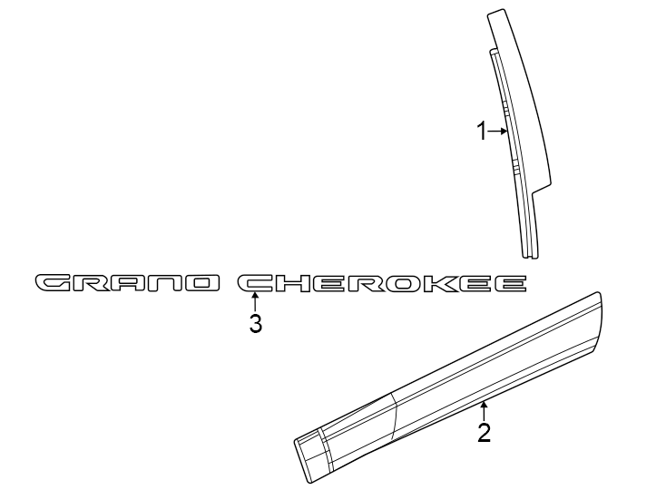 Jeep Grand Cherokee Door Emblem Grand Cherokee Silver Chrome