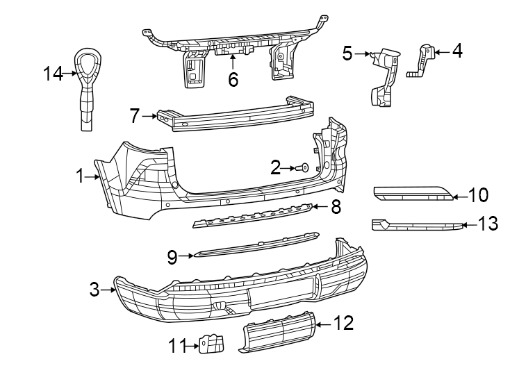 4Rear bumper. Bumper & components.https://images.simplepart.com/images/parts/motor/fullsize/WL22784.png