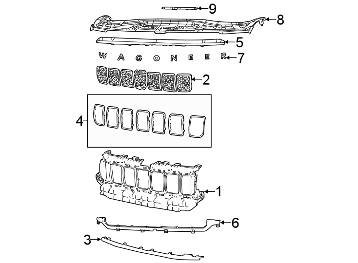 4Grille & components.https://images.simplepart.com/images/parts/motor/fullsize/WS22025.png