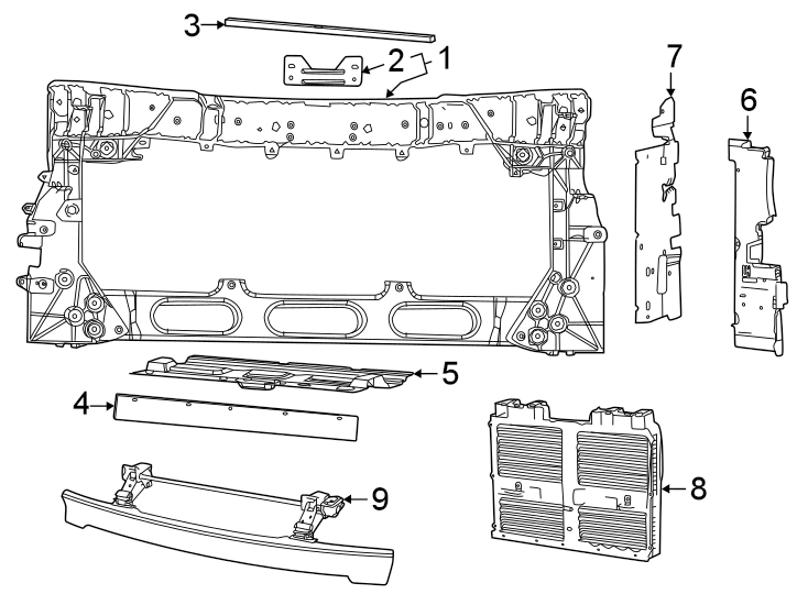 1Radiator support.https://images.simplepart.com/images/parts/motor/fullsize/WS22060.png