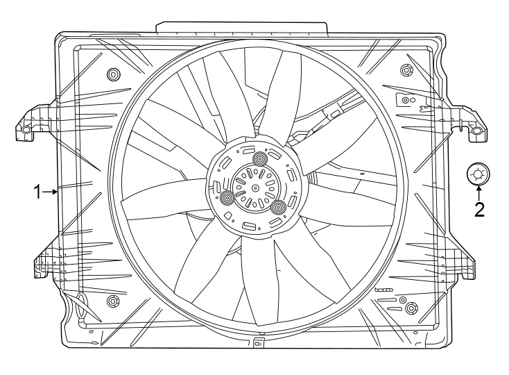 Jeep Grand Wagoneer Engine Cooling Fan Assembly - 68468156AC | Courtesy ...