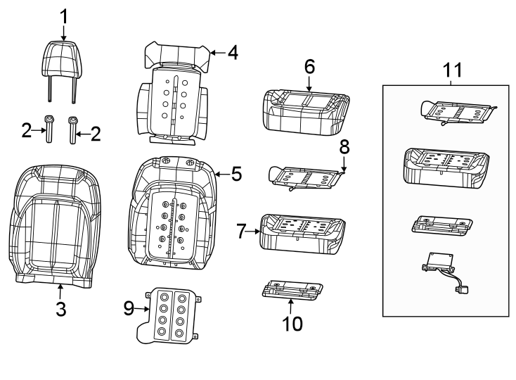 1Seats & tracks. Passenger seat components.https://images.simplepart.com/images/parts/motor/fullsize/WS22615.png