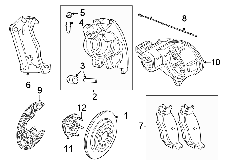 10Rear suspension. Brake components.https://images.simplepart.com/images/parts/motor/fullsize/WS22795.png