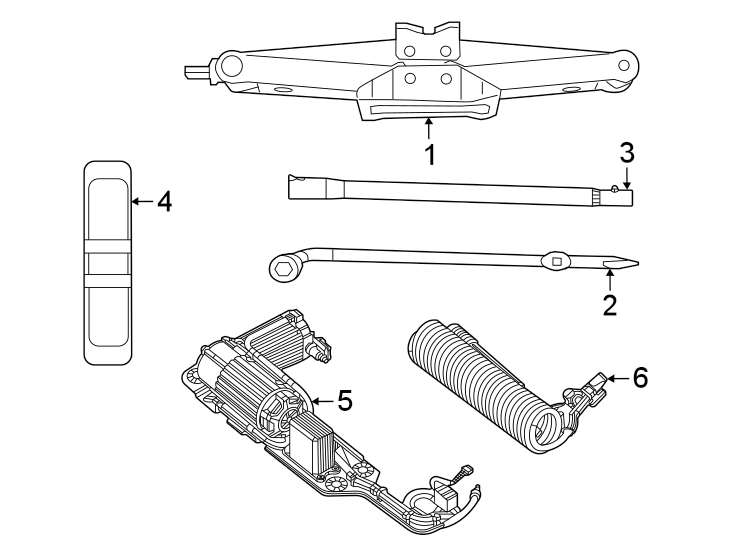 Diagram Rear body & floor. Jack & components. for your Eagle