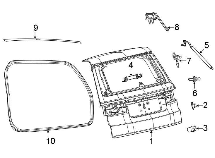 8Lift gate. Gate & hardware.https://images.simplepart.com/images/parts/motor/fullsize/WS22855.png