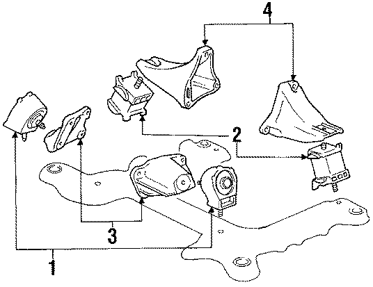 1ENGINE / TRANSAXLE. ENGINE & TRANS MOUNTING.https://images.simplepart.com/images/parts/motor/fullsize/XA88073.png