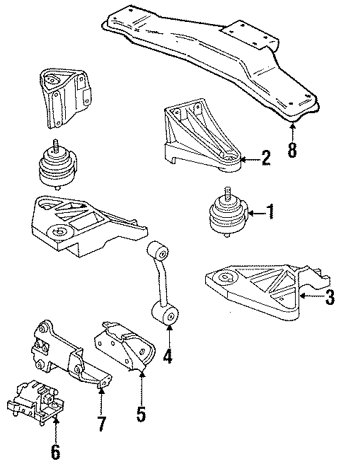 1ENGINE / TRANSAXLE. ENGINE & TRANS MOUNTING.https://images.simplepart.com/images/parts/motor/fullsize/XA89076.png