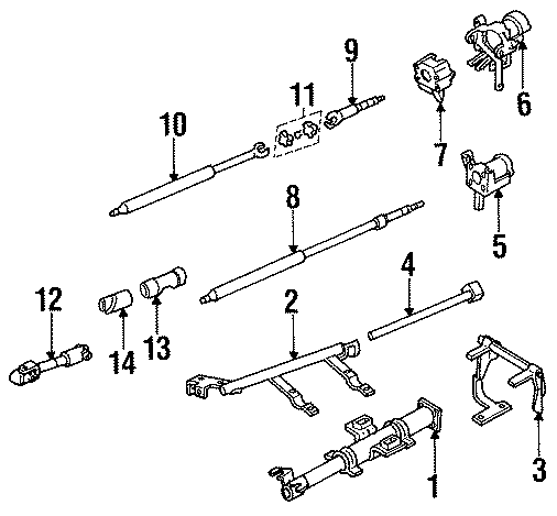 11STEERING COLUMN. HOUSING & COMPONENTS. SHAFT & INTERNAL COMPONENTS.https://images.simplepart.com/images/parts/motor/fullsize/XA89095.png