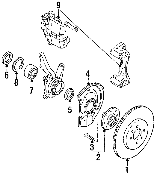 5FRONT SUSPENSION. BRAKE COMPONENTS.https://images.simplepart.com/images/parts/motor/fullsize/XC93995.png