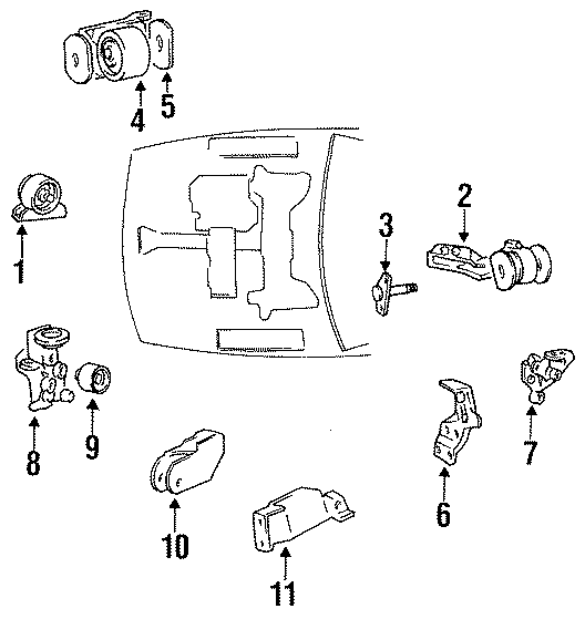 9ENGINE / TRANSAXLE. ENGINE & TRANS MOUNTING.https://images.simplepart.com/images/parts/motor/fullsize/XS90450.png