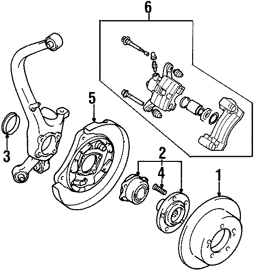 6REAR SUSPENSION. BRAKE COMPONENTS.https://images.simplepart.com/images/parts/motor/fullsize/XS95970.png