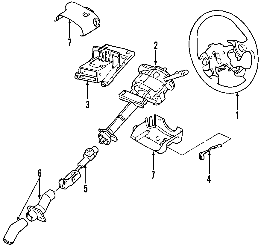 Diagram STEERING COLUMN. STEERING WHEEL. for your Chevrolet Bolt EV  