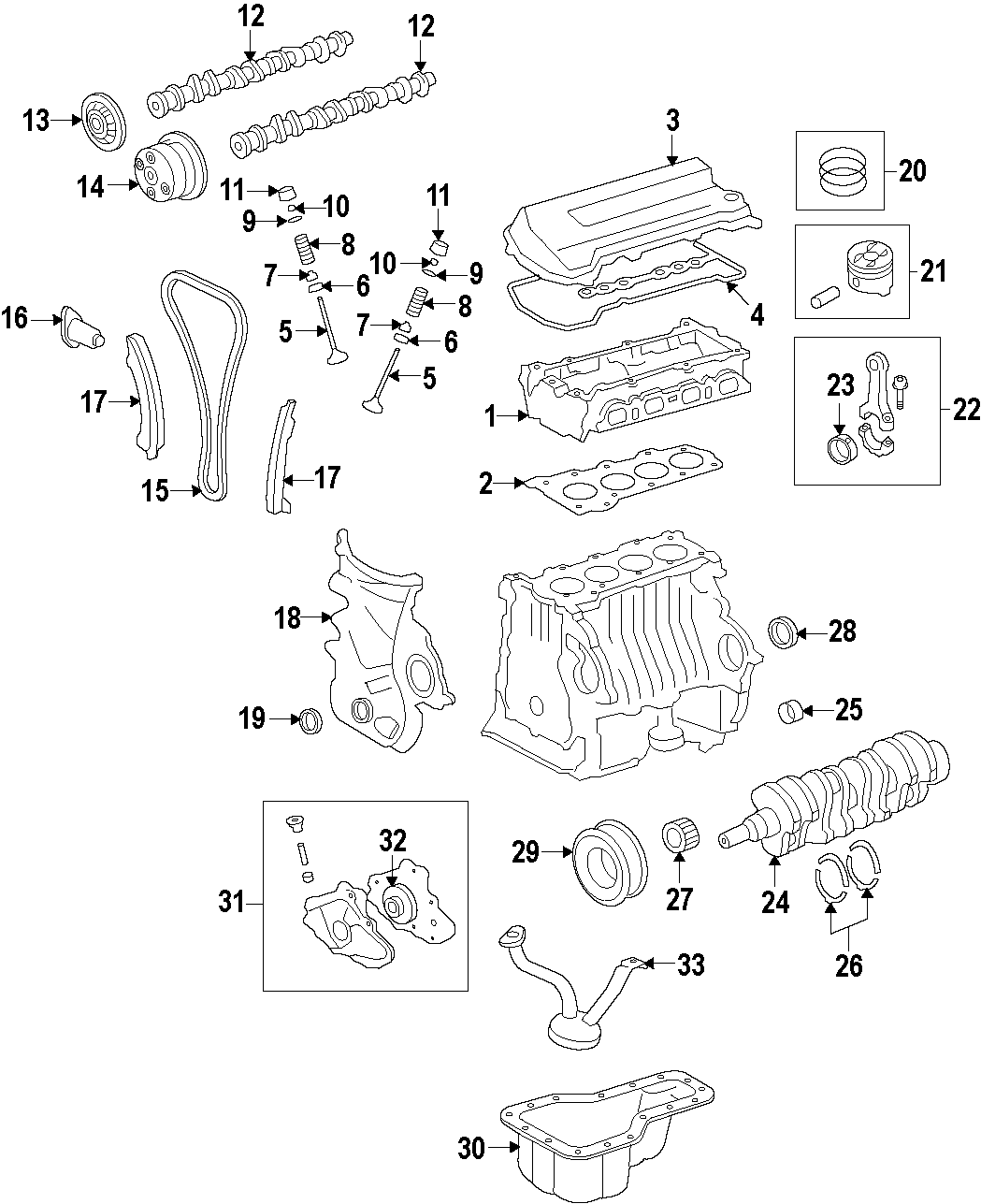 26CAMSHAFT & TIMING. CRANKSHAFT & BEARINGS. CYLINDER HEAD & VALVES. LUBRICATION. MOUNTS. PISTONS. RINGS & BEARINGS.https://images.simplepart.com/images/parts/motor/fullsize/Z9P030.png