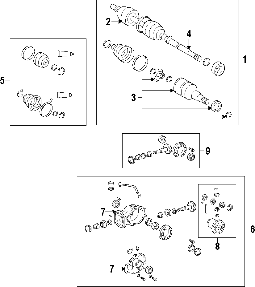 REAR AXLE. AXLE SHAFTS & JOINTS. DIFFERENTIAL. DRIVE AXLES. PROPELLER SHAFT.https://images.simplepart.com/images/parts/motor/fullsize/Z9P090.png