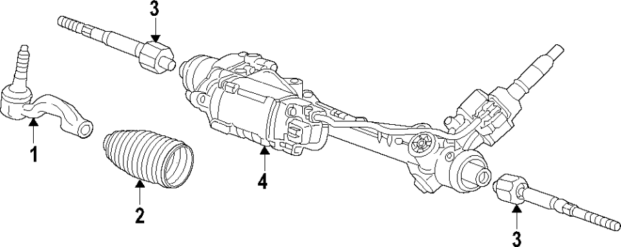 Diagram STEERING GEAR & LINKAGE. for your 2019 Chevrolet Camaro 2.0L Ecotec A/T LT Coupe 