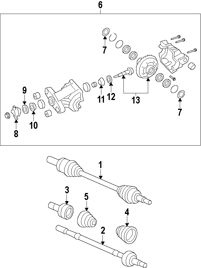 12REAR AXLE. AXLE SHAFTS & JOINTS. DIFFERENTIAL. DRIVE AXLES. PROPELLER SHAFT.https://images.simplepart.com/images/parts/motor/fullsize/ZB2070.png