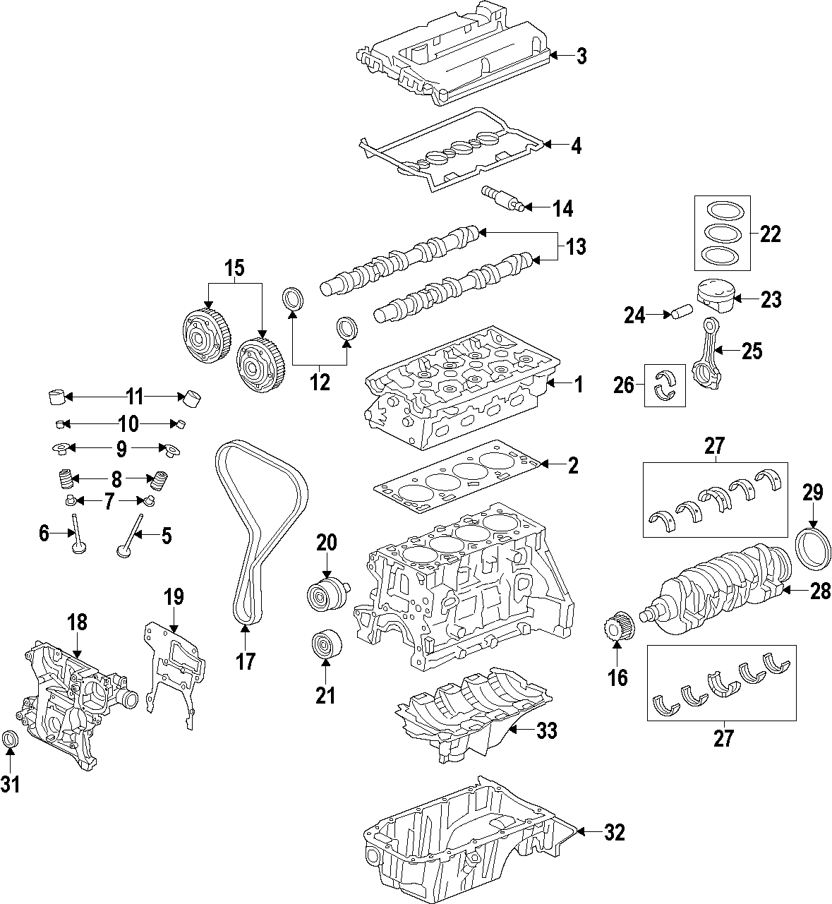 15CAMSHAFT & TIMING. CRANKSHAFT & BEARINGS. CYLINDER HEAD & VALVES. LUBRICATION. MOUNTS. PISTONS. RINGS & BEARINGS.https://images.simplepart.com/images/parts/motor/fullsize/ZB5035.png