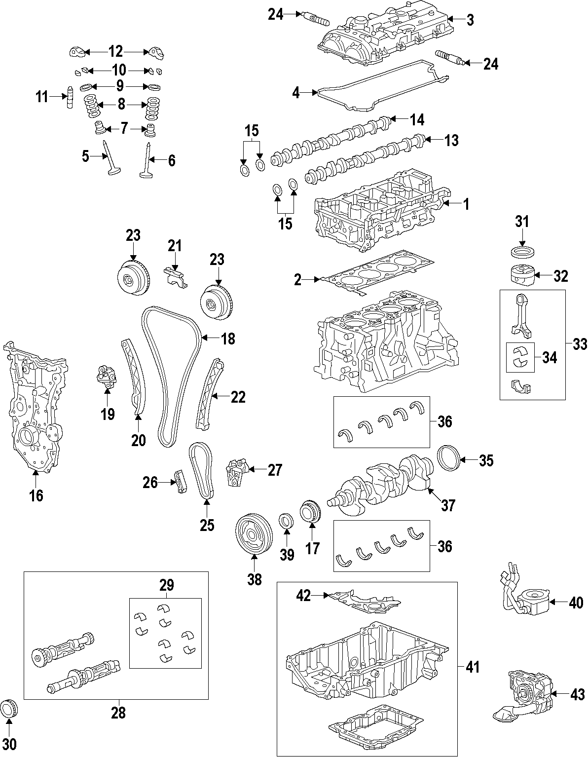 CAMSHAFT & TIMING. CRANKSHAFT & BEARINGS. CYLINDER HEAD & VALVES. LUBRICATION. MOUNTS. PISTONS. RINGS & BEARINGS.https://images.simplepart.com/images/parts/motor/fullsize/ZB6025.png