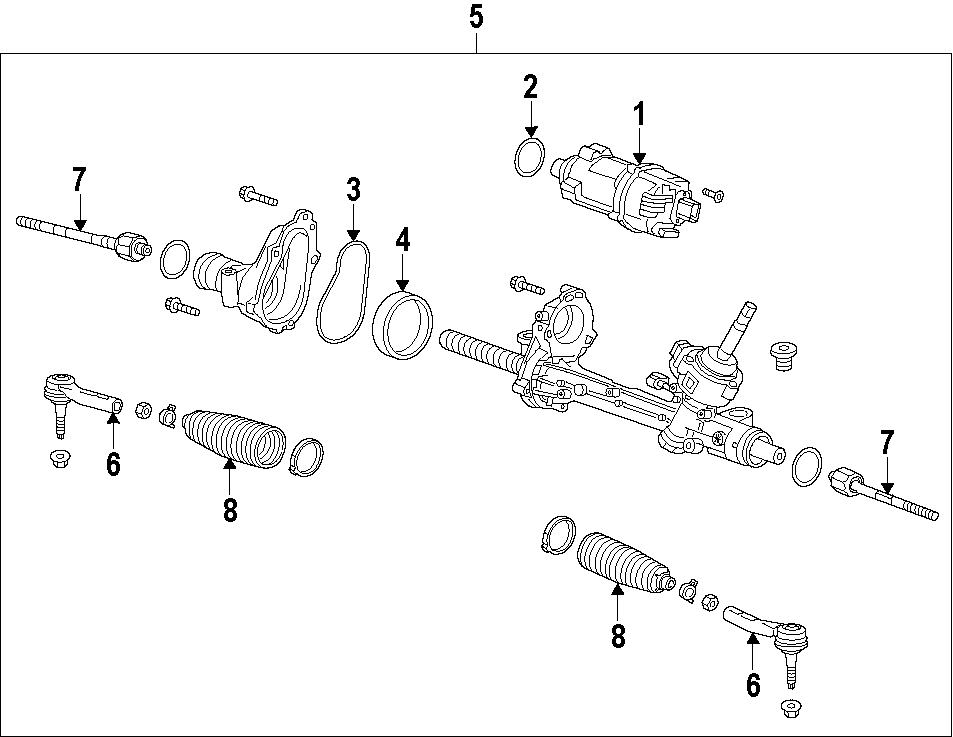 Diagram STEERING GEAR & LINKAGE. for your 2015 GMC Sierra 2500 HD 6.6L Duramax V8 DIESEL A/T RWD SLE Standard Cab Pickup Fleetside 