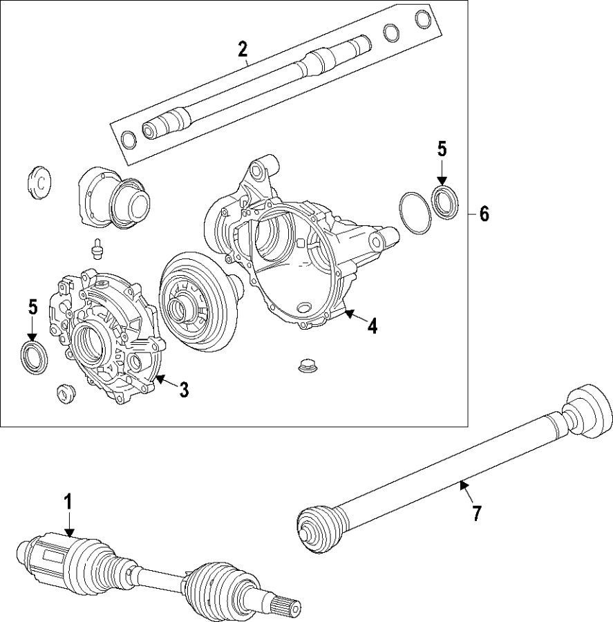 Diagram Drive axles. Front axle. Propeller shaft. for your 2012 GMC Sierra 2500 HD 6.6L Duramax V8 DIESEL A/T 4WD SLT Crew Cab Pickup Fleetside 