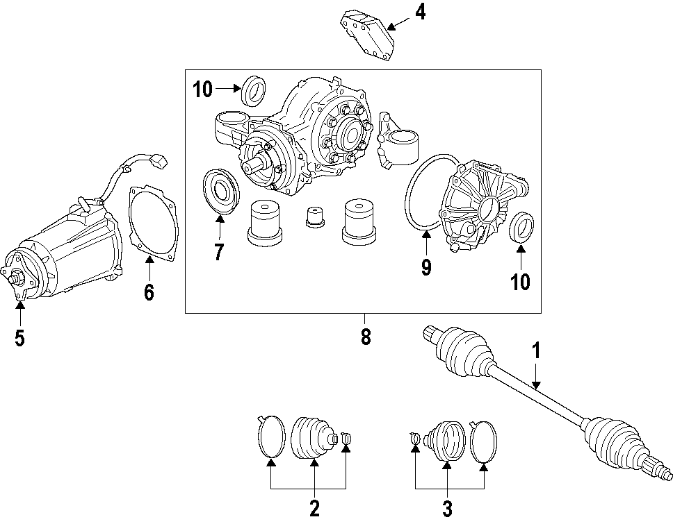 REAR AXLE. AXLE SHAFTS & JOINTS. DIFFERENTIAL. DRIVE AXLES. PROPELLER SHAFT.