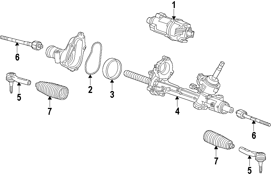 Diagram STEERING GEAR & LINKAGE. for your 2015 Cadillac Escalade    