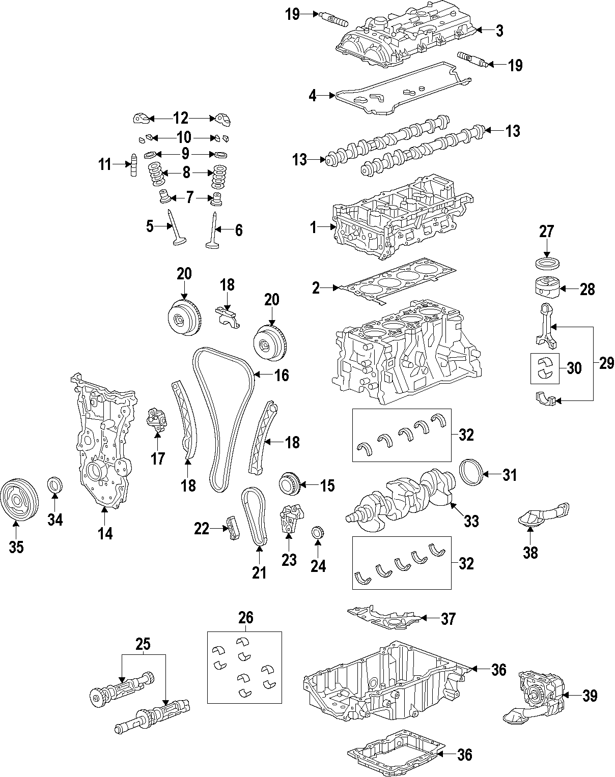 Diagram CAMSHAFT & TIMING. CRANKSHAFT & BEARINGS. CYLINDER HEAD & VALVES. LUBRICATION. MOUNTS. PISTONS. RINGS & BEARINGS. for your 2013 Chevrolet Express 3500 Base Standard Cargo Van 6.0L Vortec V8 CNG A/T 