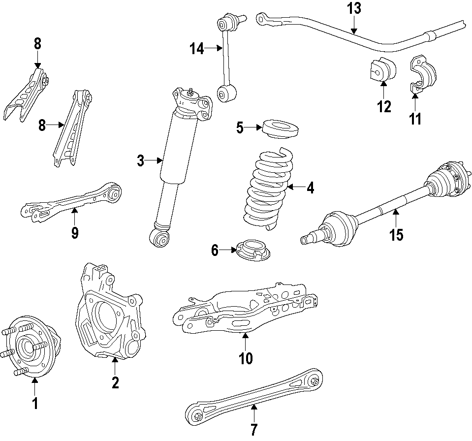 Diagram REAR SUSPENSION. for your 2021 Chevrolet Camaro 6.2L V8 A/T ZL1 Convertible 