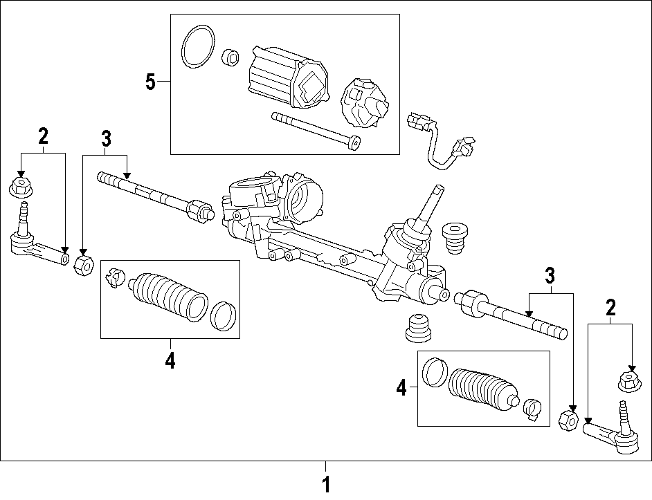 Diagram STEERING GEAR & LINKAGE. for your 2018 Chevrolet Camaro  LS Coupe 