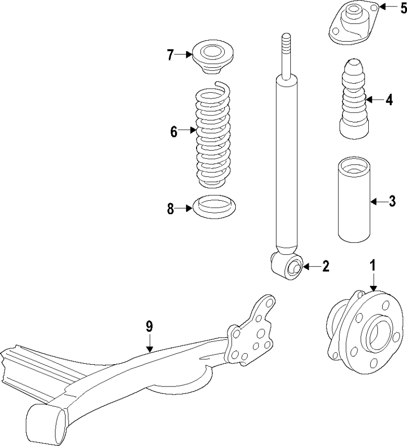 Diagram REAR SUSPENSION. REAR AXLE. SUSPENSION COMPONENTS. for your 2018 GMC Sierra 2500 HD 6.6L Duramax V8 DIESEL A/T RWD Base Extended Cab Pickup Fleetside 