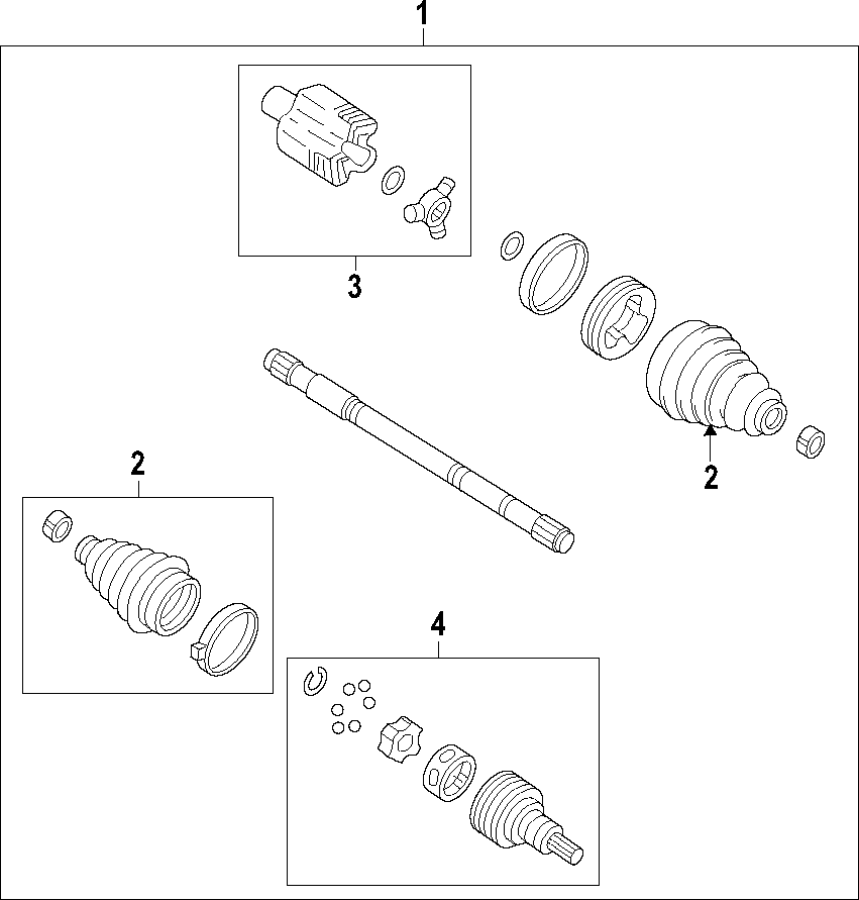 DRIVE AXLES. AXLE SHAFTS & JOINTS.