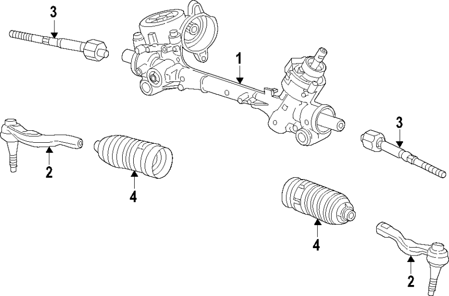 Diagram STEERING GEAR & LINKAGE. for your 2018 Chevrolet Camaro  LS Coupe 