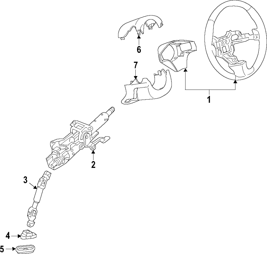 Diagram STEERING COLUMN. for your 2005 Chevrolet Malibu   