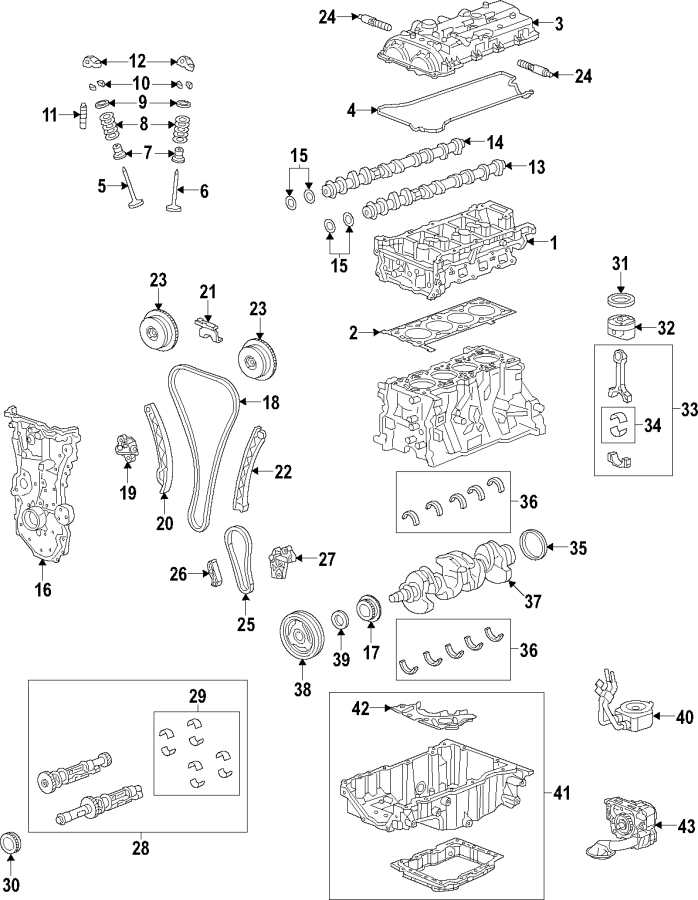 34CAMSHAFT & TIMING. CRANKSHAFT & BEARINGS. CYLINDER HEAD & VALVES. LUBRICATION. MOUNTS. PISTONS. RINGS & BEARINGS.https://images.simplepart.com/images/parts/motor/fullsize/ZD4020.png