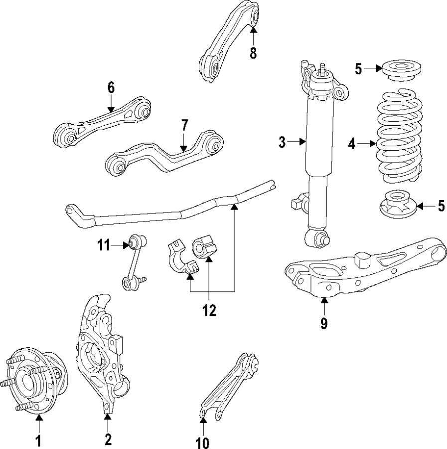 Diagram REAR SUSPENSION. for your 2011 GMC Sierra 2500 HD 6.0L Vortec V8 FLEX A/T RWD WT Standard Cab Pickup Fleetside 