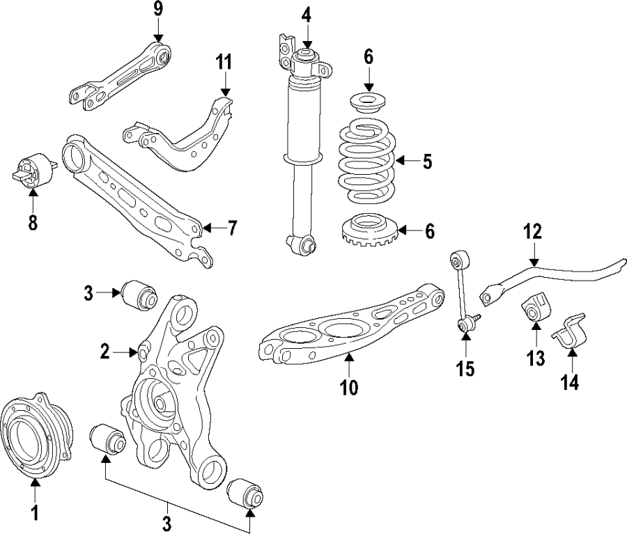 Diagram REAR SUSPENSION. for your 2019 Chevrolet Equinox  L Sport Utility 