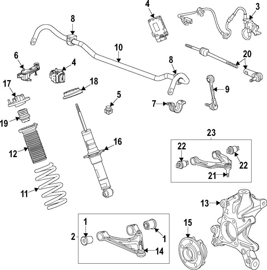 Diagram Rear suspension. for your 2023 Chevrolet Equinox   