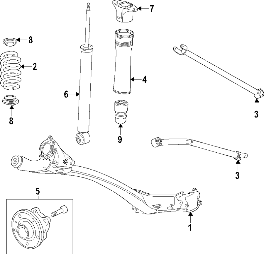 5Rear suspension. Suspension components.https://images.simplepart.com/images/parts/motor/fullsize/ZE1095.png