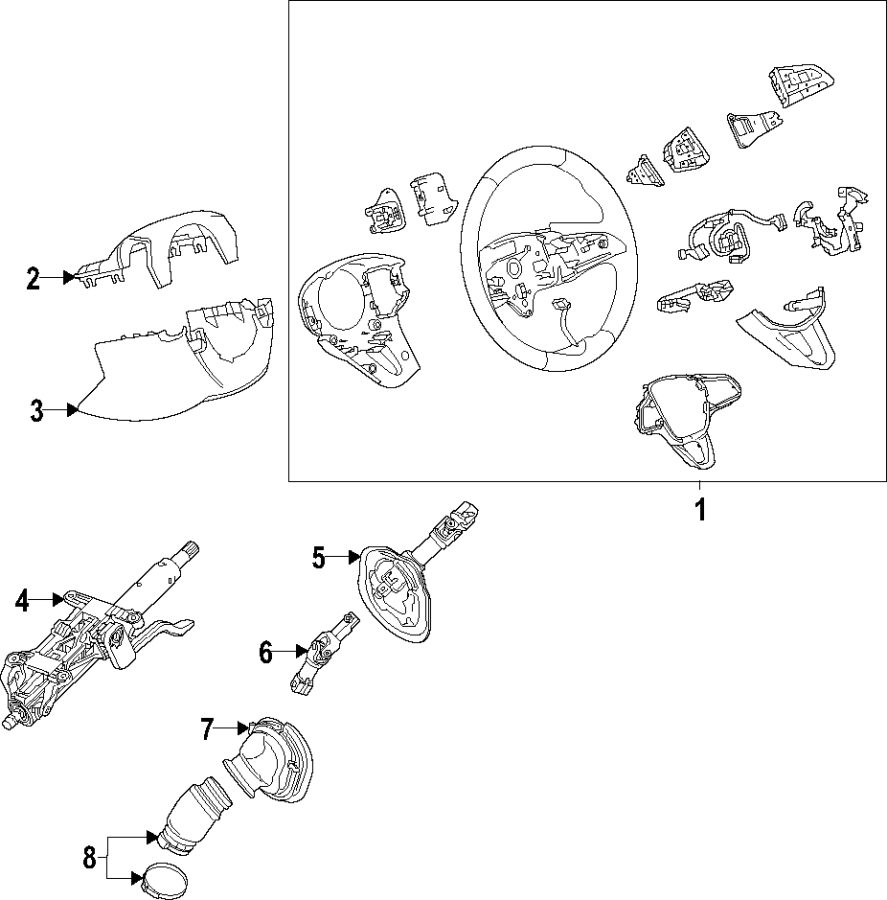 3Steering column.https://images.simplepart.com/images/parts/motor/fullsize/ZE3070.png